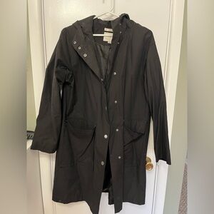 Black rain jacket